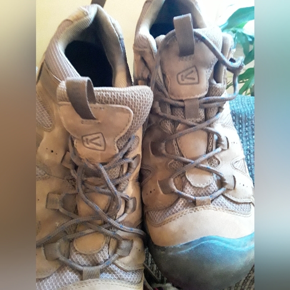 Keen - Men's Brown Soft Leather Steel Toe Hiking Trail Shoes. Size 14 - Picture 5 of 11